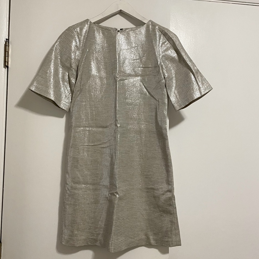 Alice & Olivia Silver Shimmer Dress
